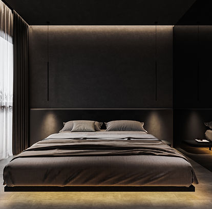 This dark minimalist condominium renovation in Singapore by Studio Metanoia reflects the homeowner Ben's minimalist lifestyle and love for simplicity. Featuring a monochromatic palette with shades of black and grey, the design incorporates reflective surfaces, textured paint, and custom-made furnishings. The space is further enhanced with atmospheric lighting and a futuristic ambiance inspired by science fiction, creating a serene yet captivating environment. The pet-friendly interior also emphasizes seamless integration and technological innovations, offering a sophisticated and functional home for the discerning bachelor.