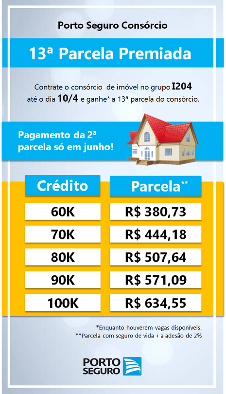 Promoção Consórcio de Imóvel Porto Seguro