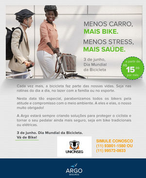 Menos Carro, Mais Bike. Menos Stress, Mais Saúde.