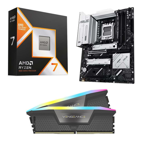 AMD Ryzen 7 9850X3D, ASUS X870-P Prime,Corsair Vengeance RGB 32GB