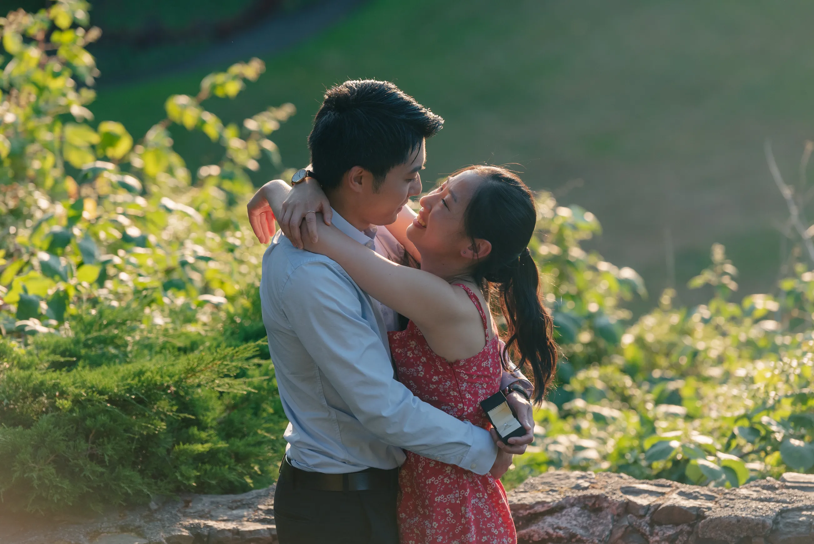 Surprise Wedding Proposal in Queen Elizabeth Park, Vancouver, British Columbia