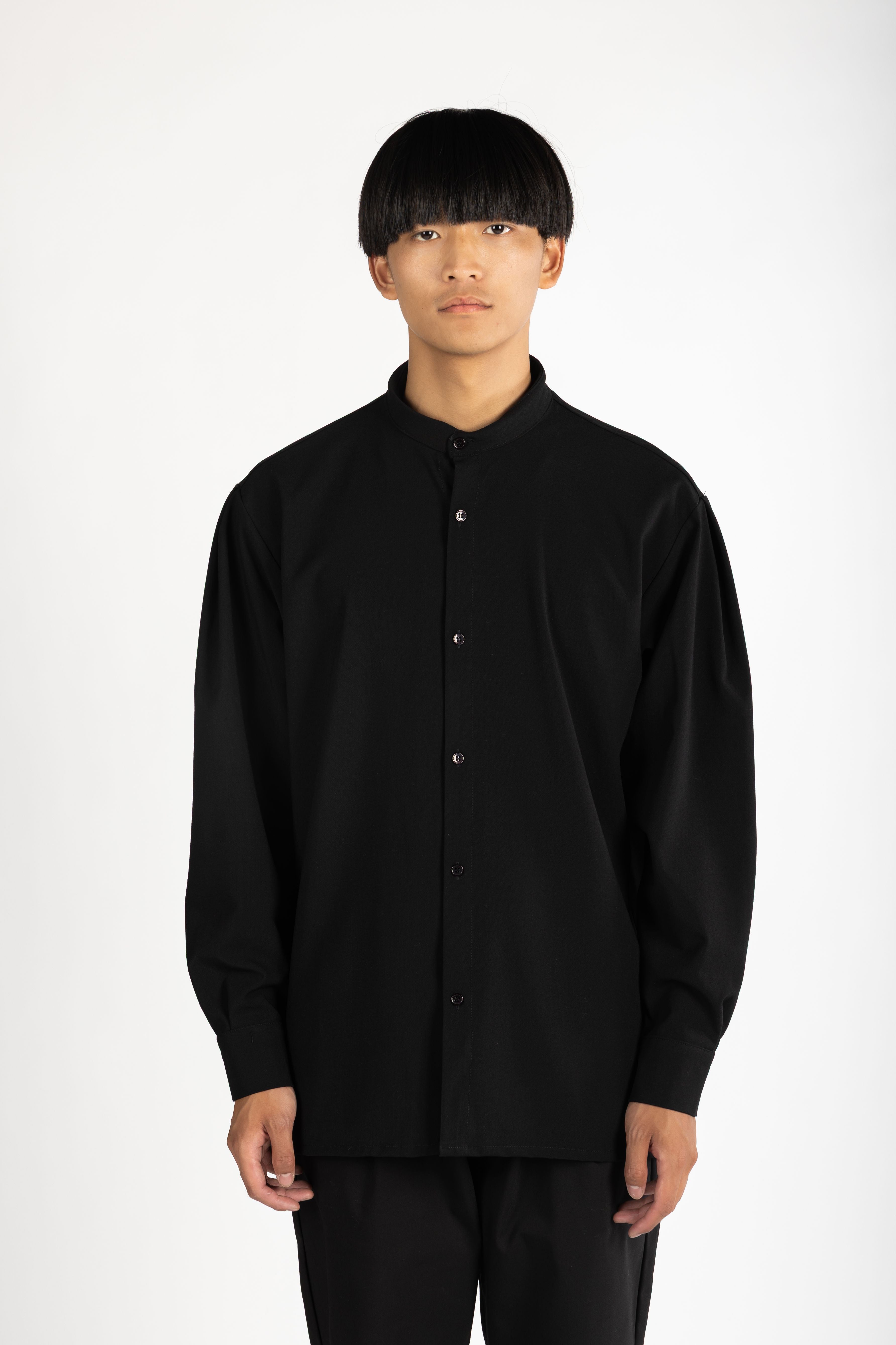 Mao Button Back Shirt