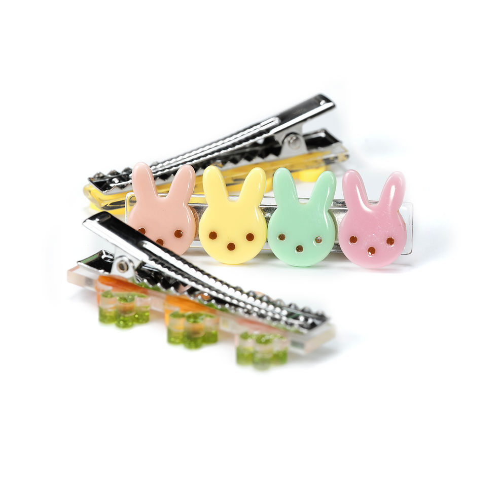 Thumbnail: Bunnies, Carrots and Chicks Hair Clips