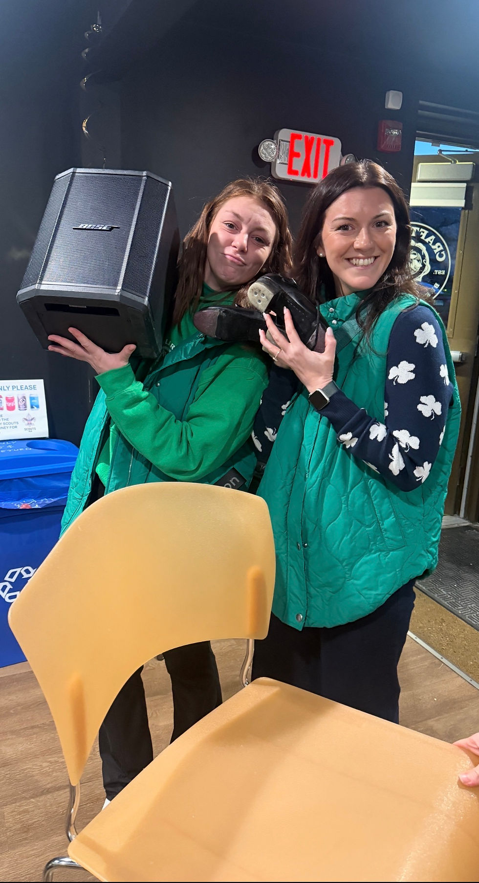 Erin & Elizabeth after our final show on St. Patrick's Day