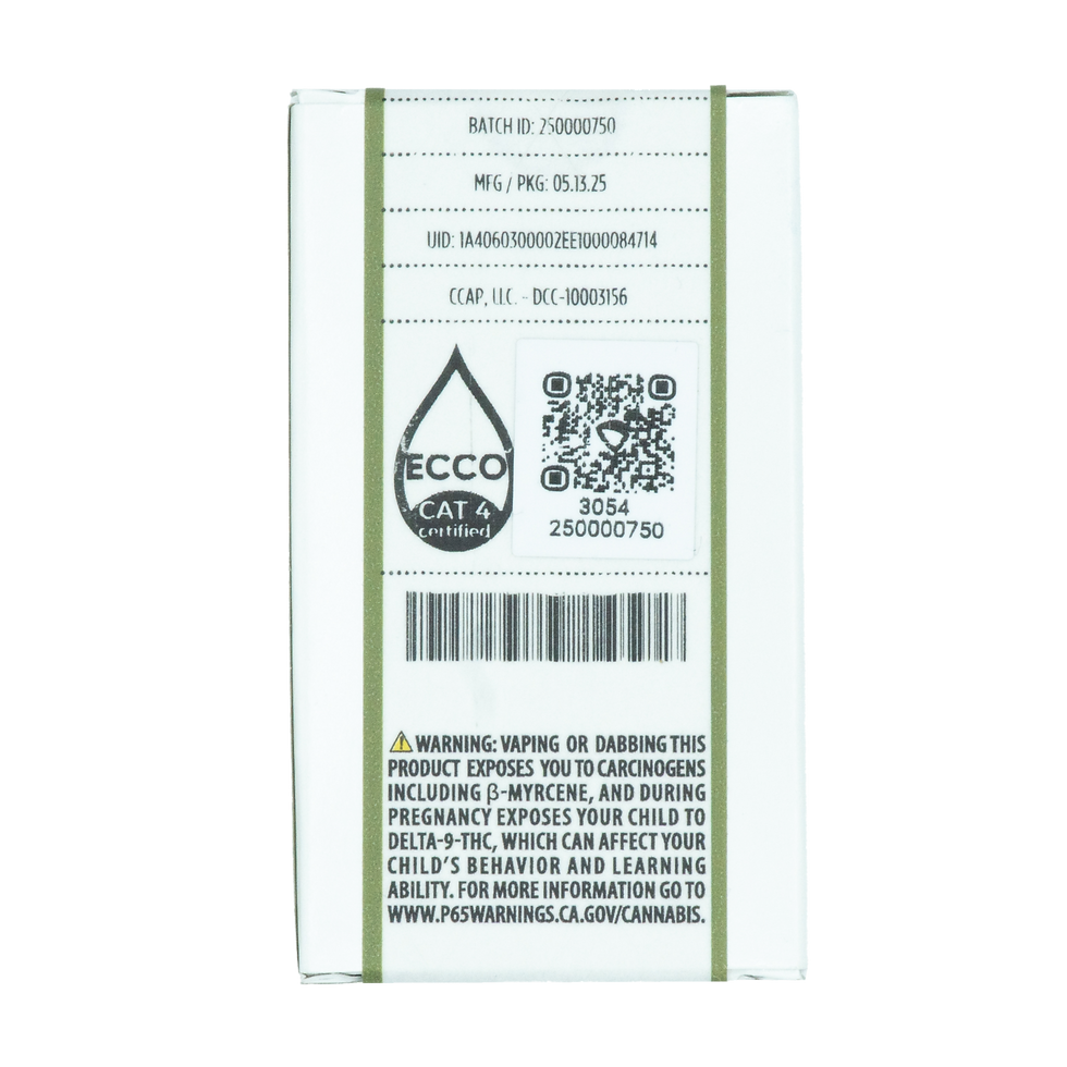 Sherbet Haze vape cart with refined live resin