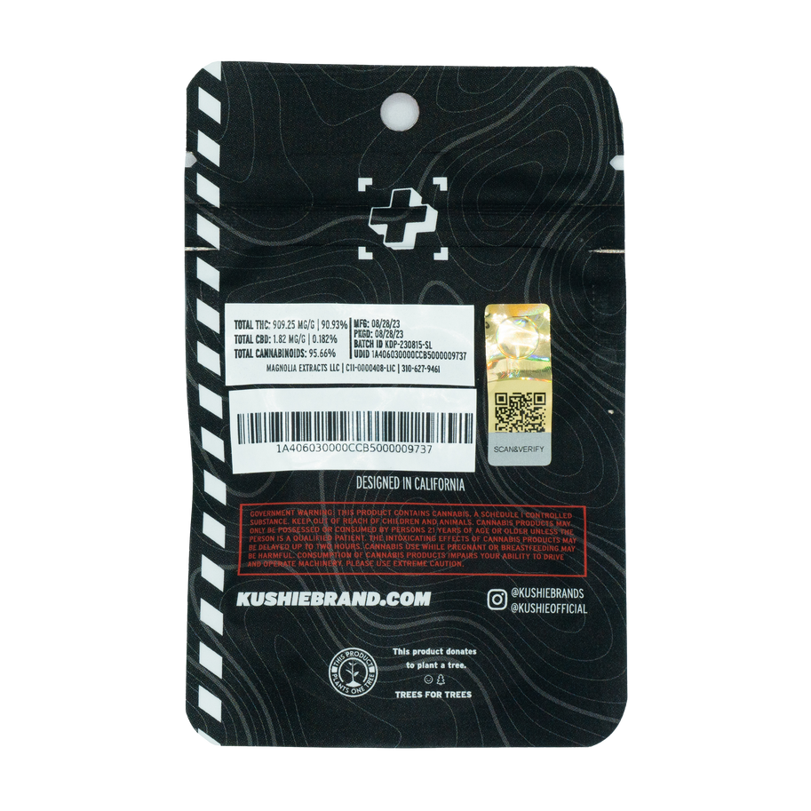 Kushie Gold Strawberry Lemonade 1g vape pod packaging