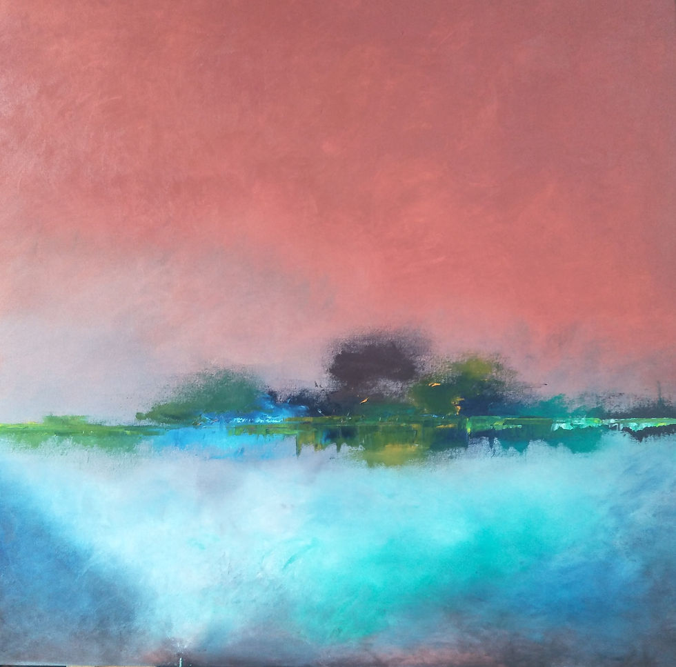 "Lake of Dreams" Phillip Butters, Framed Oil on Canvas 100cm x 100cm