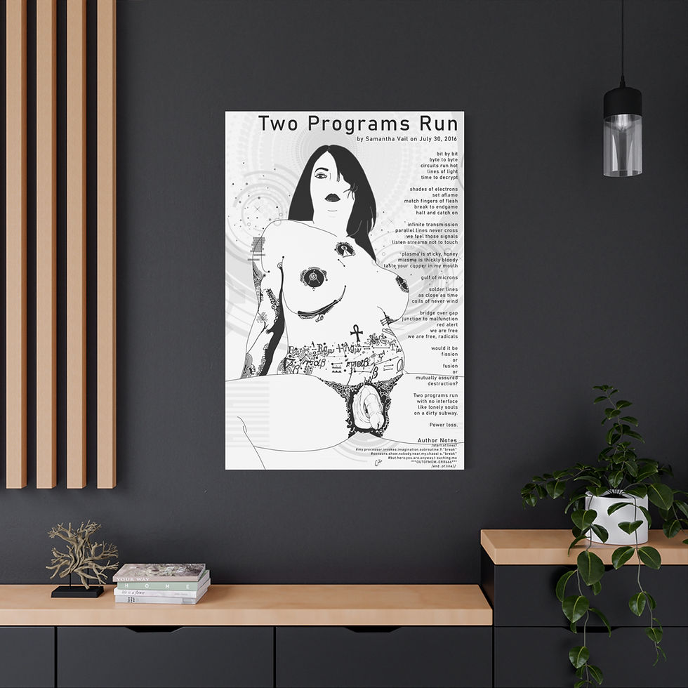 Thumbnail: The Cosmos Of Us - Two Programs Run - Canvas Gallery Wraps