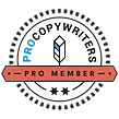 The ProCopywriters badge - showing I take my writing seriously.