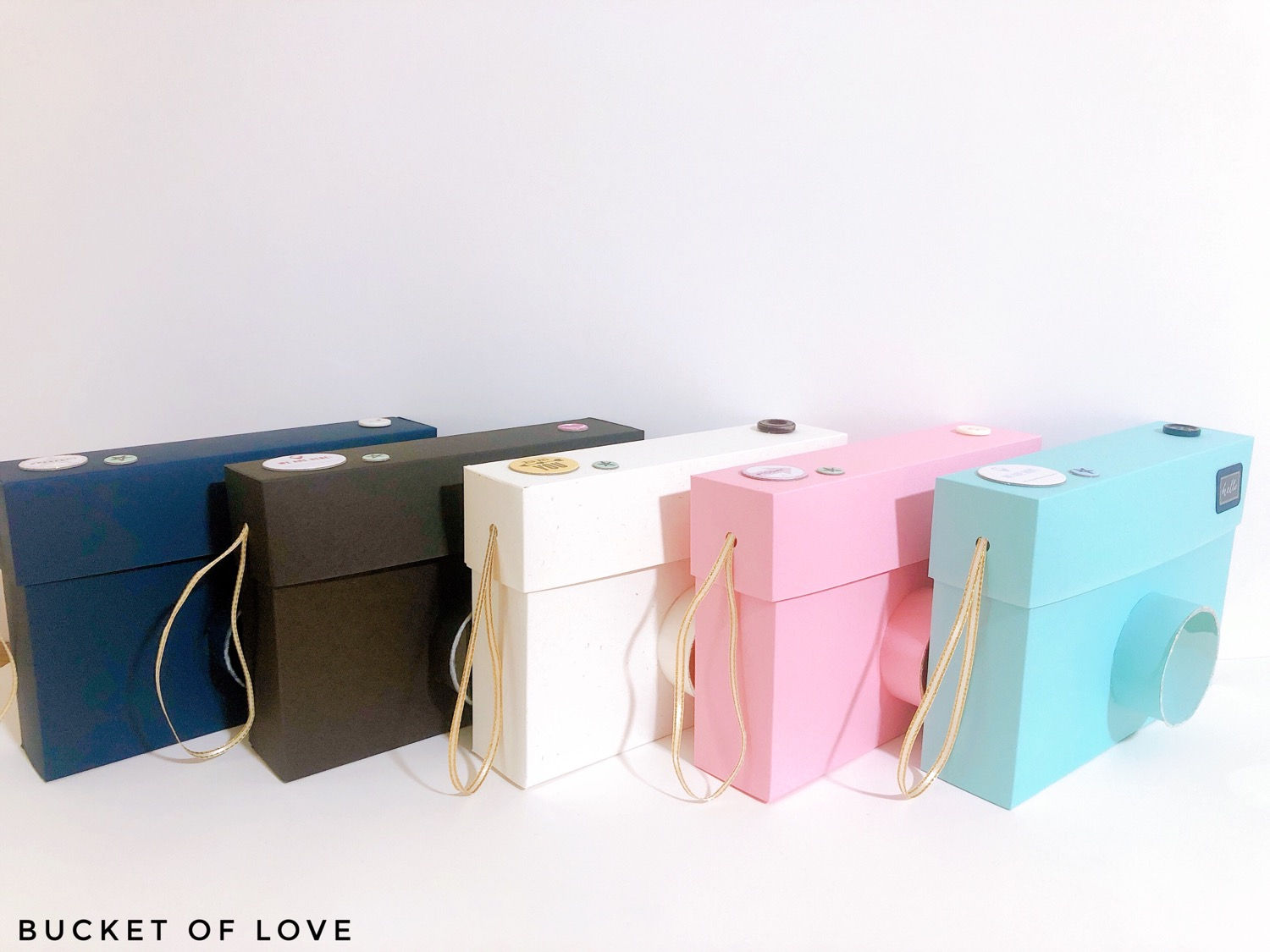 CAMERA BOX - Scrapbook nền chưa trang trí và hộp đựng hình camera