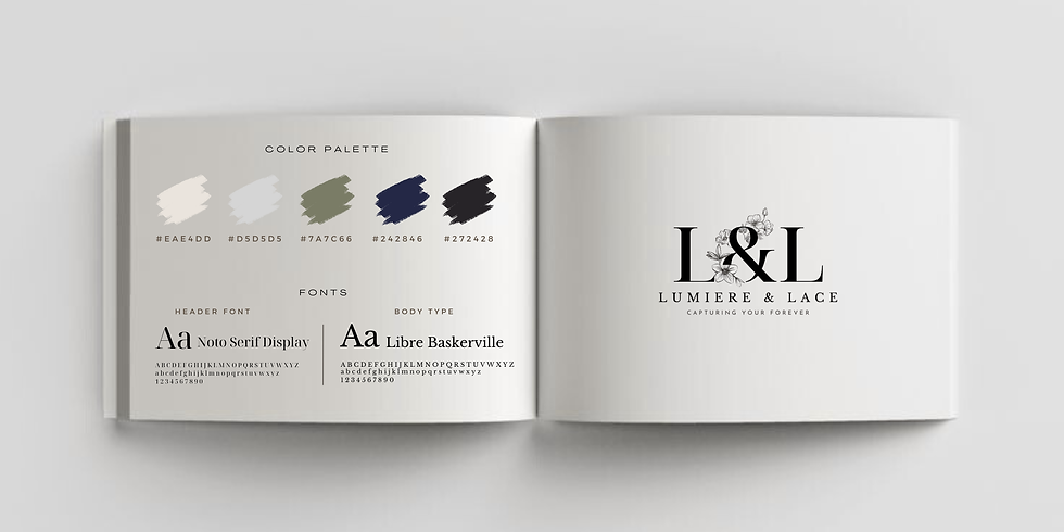 Brand identity flat lay or wide wedding photography campaign shot