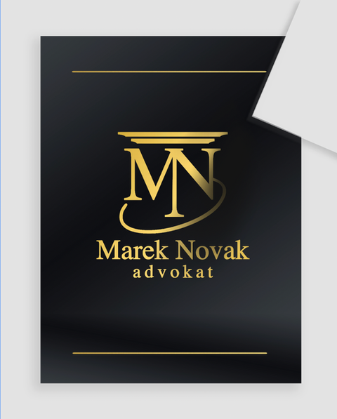 Чорно-золоте лого адвоката - символ професіоналізму, елегантності та надійності.