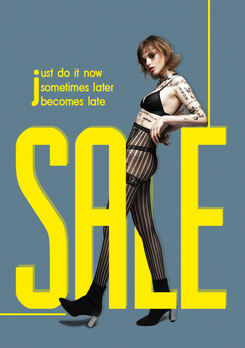 Яскравий банер з акцією знижок на одяг у магазині - сезонні розпродажі.