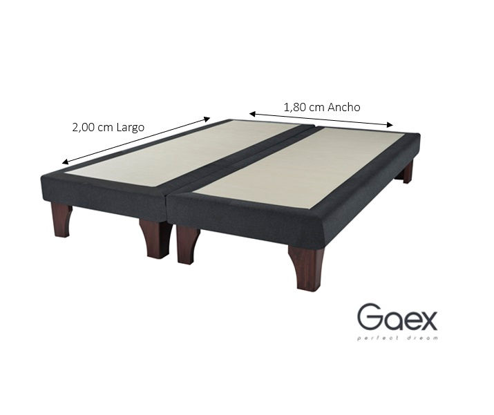 Miniatura: Base de cama King con Respaldo Berna Bajo