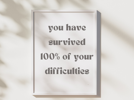 You have survived 100% of your difficulties