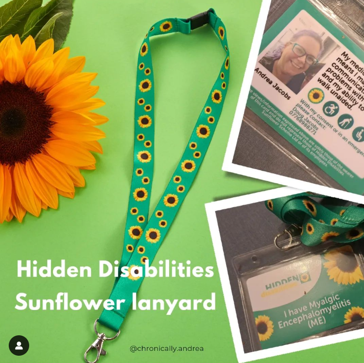 Hidden Disability Sunflower Lanyard