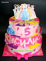 šarena princeze torta od kartona