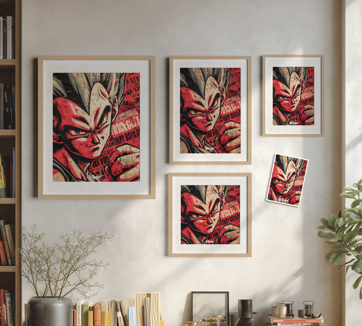 Miniature : Affiche artistique Végéta x Street Art (Basquiat)