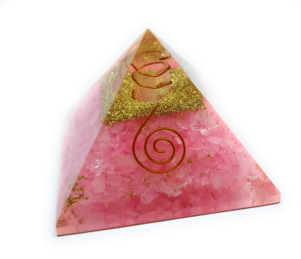Thumbnail: Rose quartz orogone pyramid 