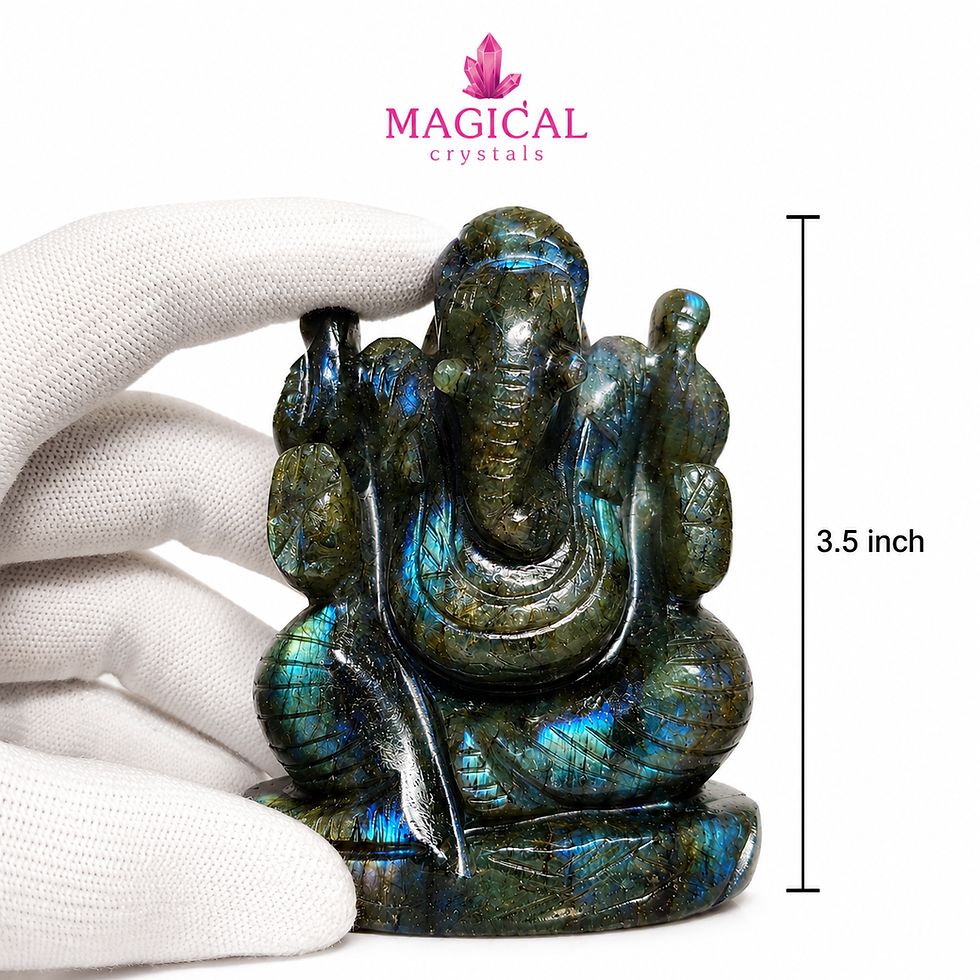 Thumbnail: Natural Labradorite Ganesha Idol