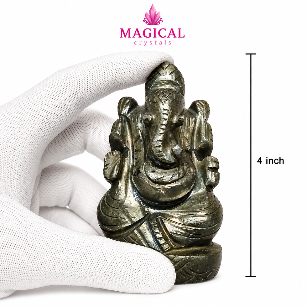 Thumbnail: Natural Pyrite Ganesha Idol – 4 Inch