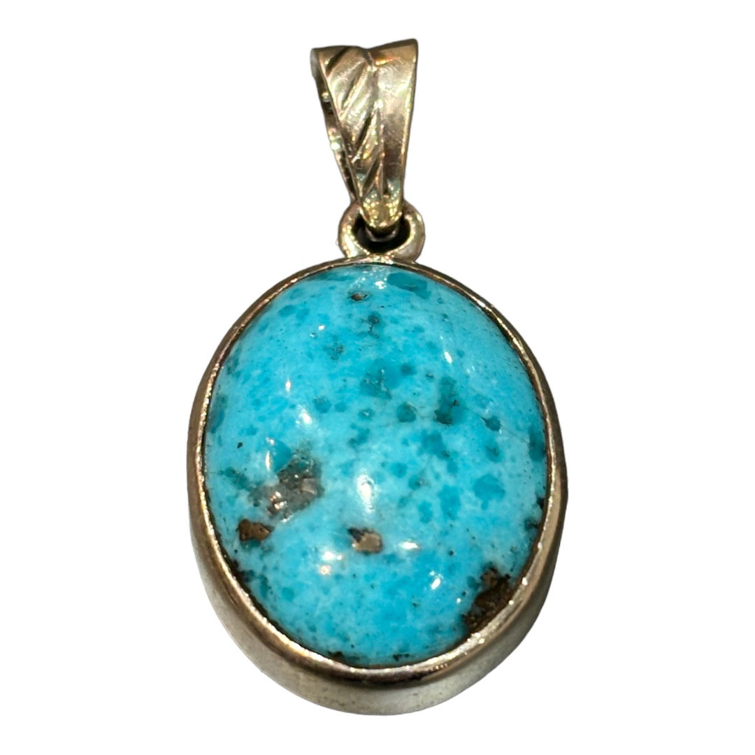 Certified Irani Firoza 25 ct Stone Pendant in silver