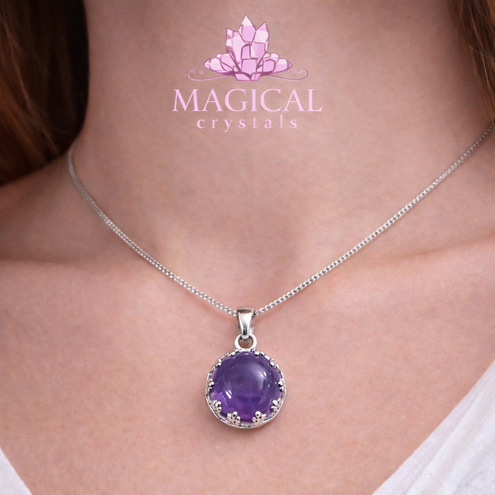 Thumbnail: Natural Amethyst Pendant with Chain