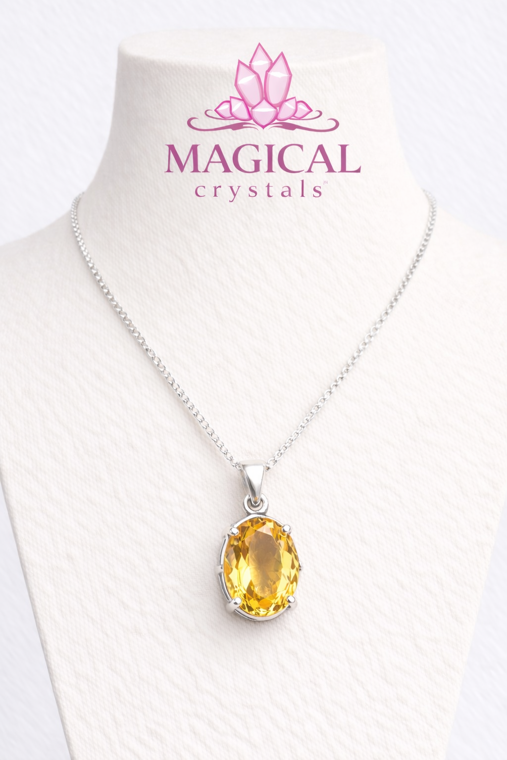 Citrine Gemstone Pendant in Ashtadhatu 6.5 ct