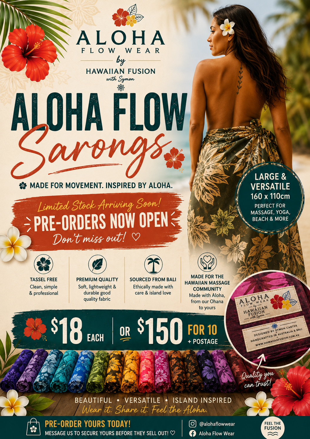 Aloha Flow Wear sarong collection visual