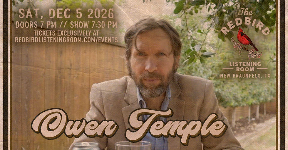 Owen Temple @ The Redbird - 7:30 pm