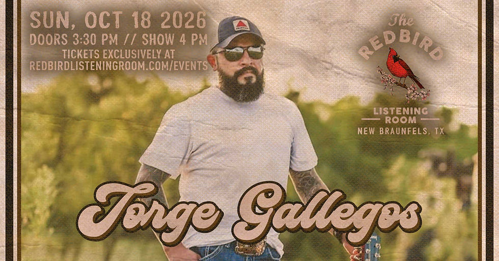 Jorge Gallegos @ The Redbird - 4 pm