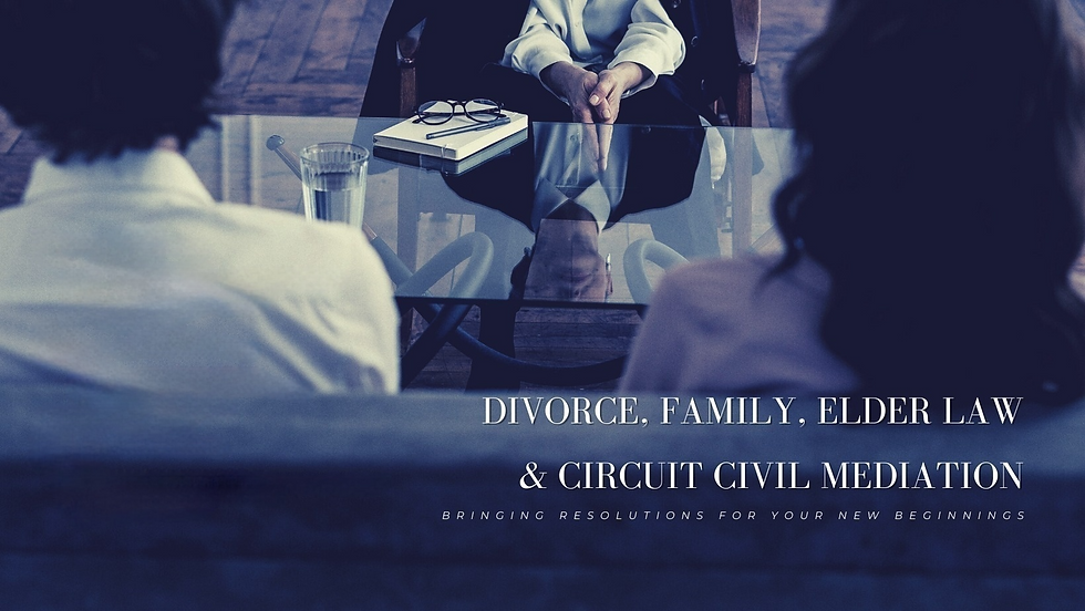 Couple with Mediator during divorce consultation