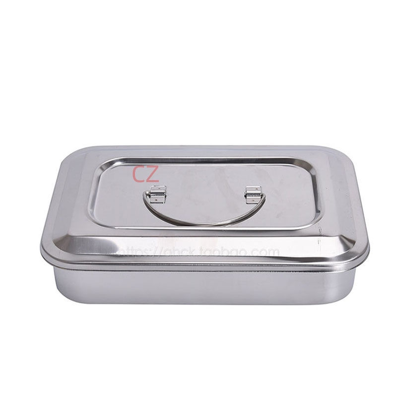 Thumbnail: 304 Thick Medical Stainless Steel Disinfection Container with Lid