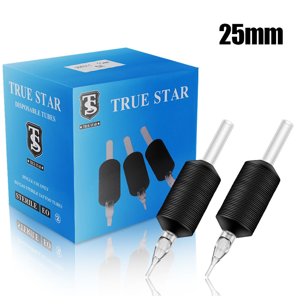 Thumbnail: 20PCS Disposable Soft Silicone Tattoo Grips 25MM Combo Round Needle Tips 