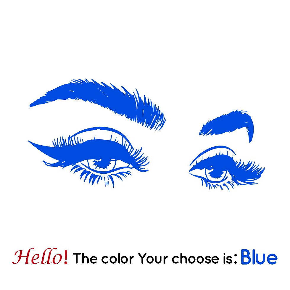 Thumbnail: Beautiful Eyelashes & Eyebrow Vinyl Wall Sticker 