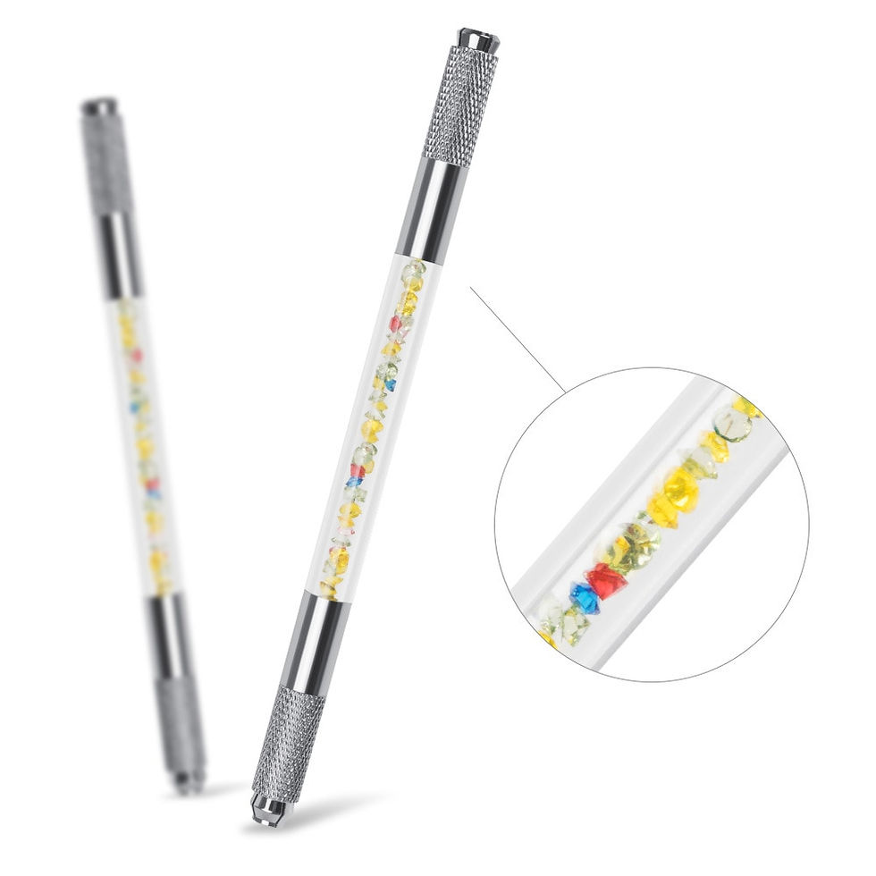 Thumbnail: Microblade & Shader Manual Double Sided Encapsulated Crystal Acrylic Hand Tool