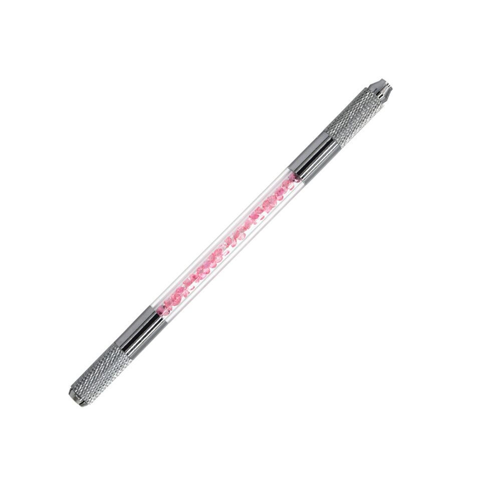 Thumbnail: Crystal Dual Microblading Hand Tool Blade and Shade Fits Flat and Round Needles