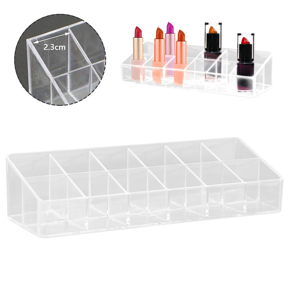 Thumbnail: BOHO Acrylic Bamboo Cosmetic Toiletry Storage Organizer Container