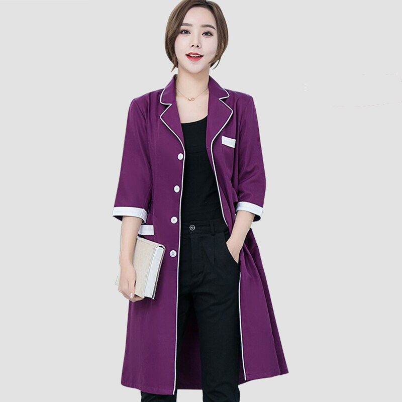 Thumbnail: Beauty Salon Work Wear High Quality Spa Uniforms Tattoo Lab Coat 