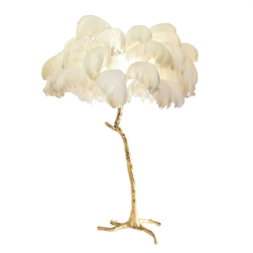 Thumbnail: Hollywood Glam Ostrich Feather Floor Lamp 