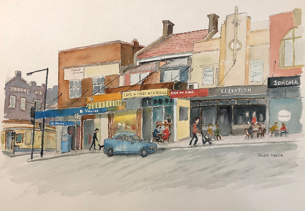 Glebe Point Road, Streetscape - Julie Keech