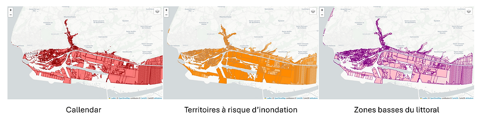Comparison of coastal risk using callendar methoodlogy and official flood prevention zoning demonstrate reamarkable accuracy