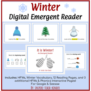 Winter Digital Emergent Reader 