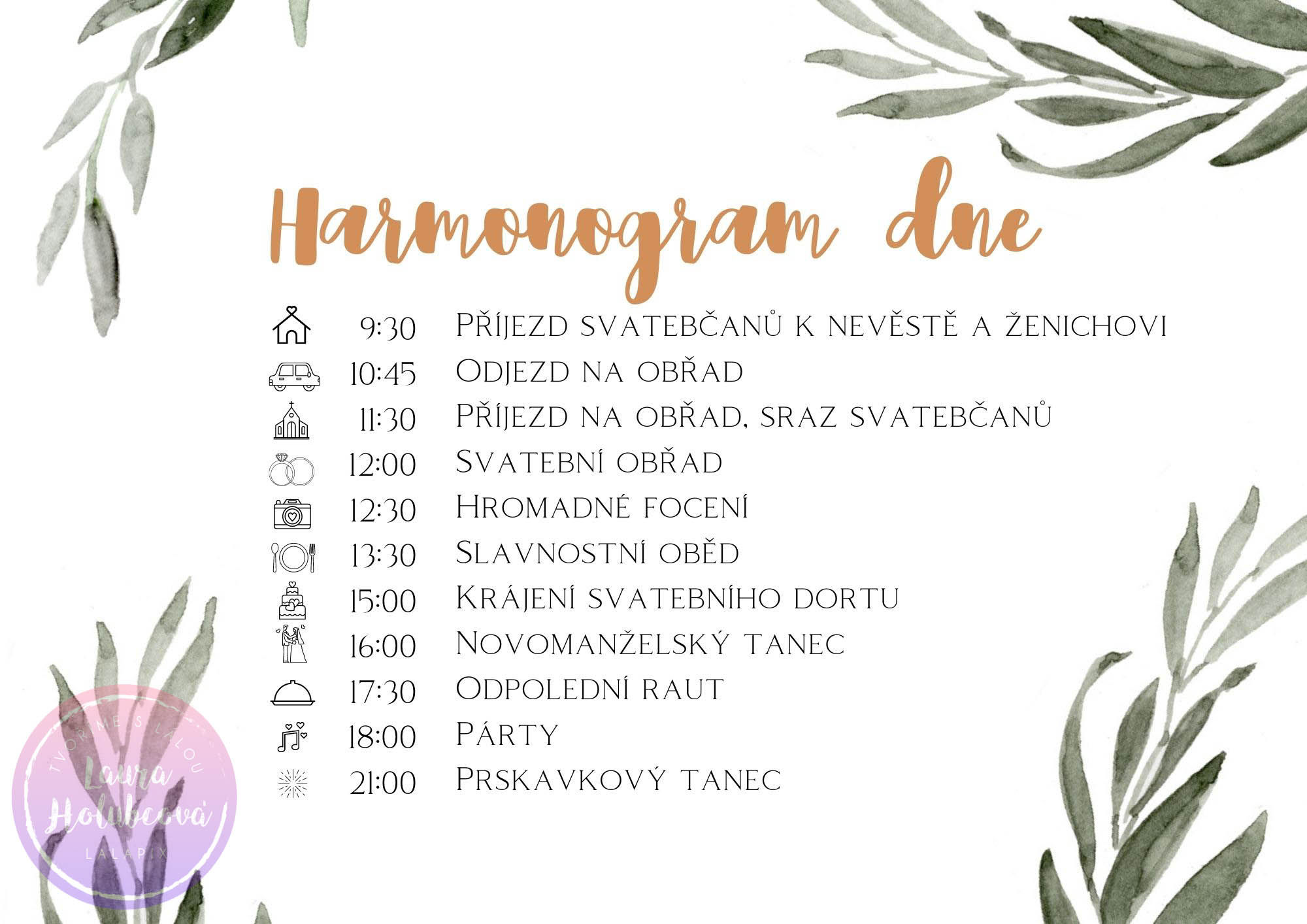 OLIVOVNÍK harmonogram dne