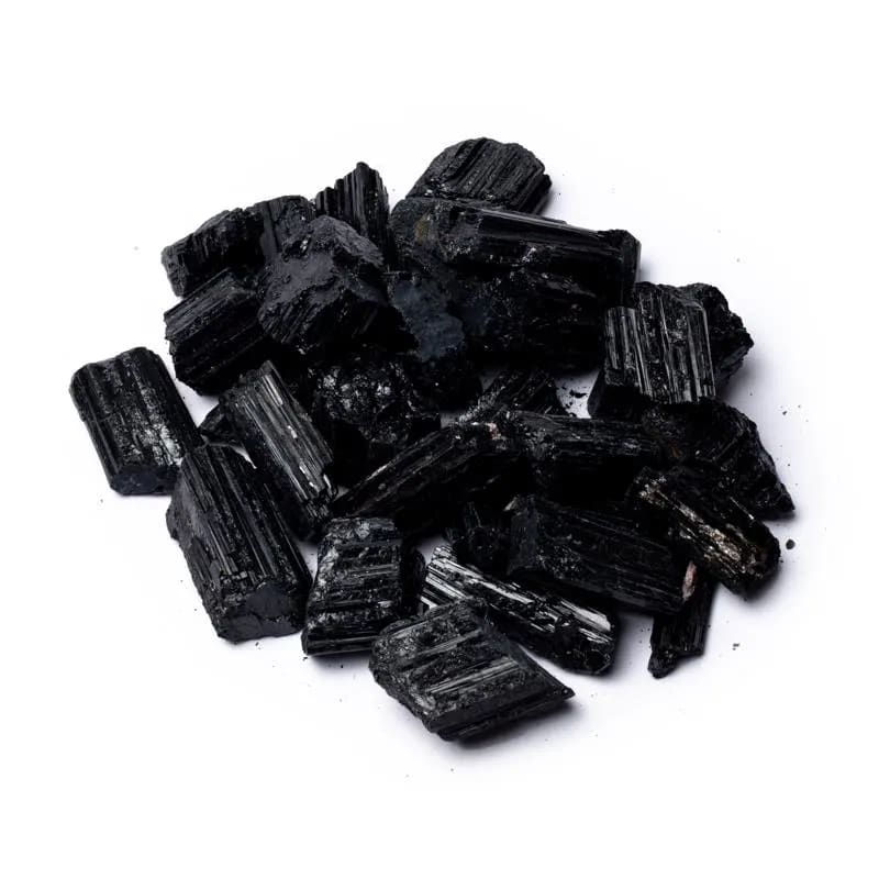 Rough black tourmaline