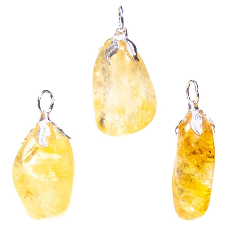 Gemstone pendant citrine (burnt amethyst)