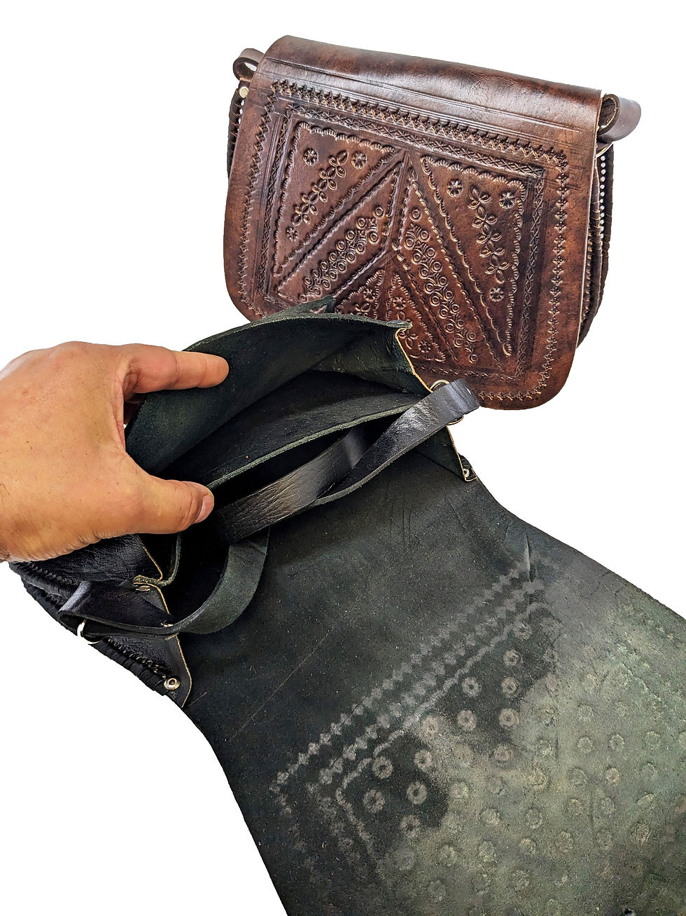 Thumbnail: Morrocan 70's vintage Hippy style ladies' crossbody shoulder bag