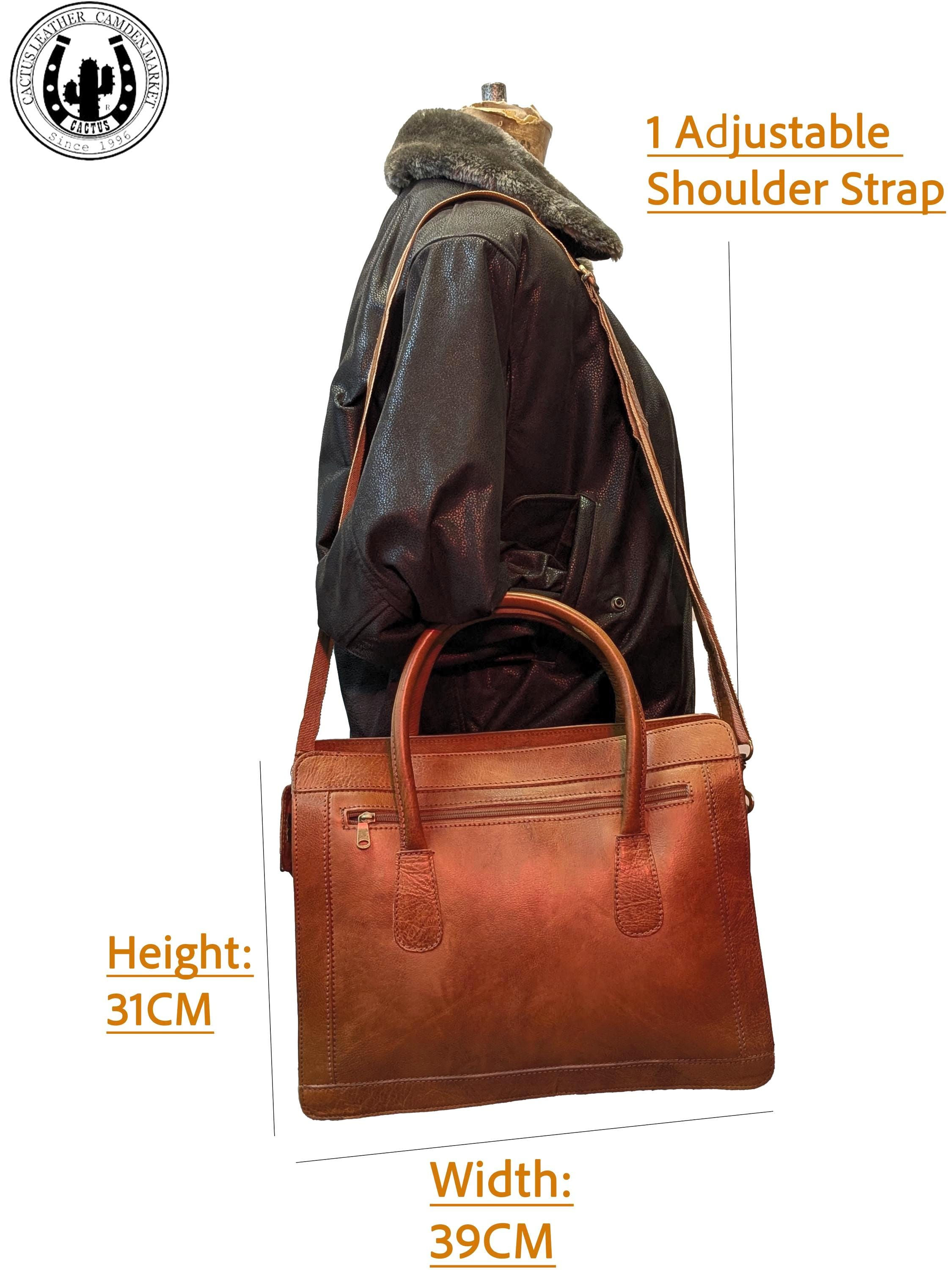 Genuine Leather Briefcase Laptop Office Bag