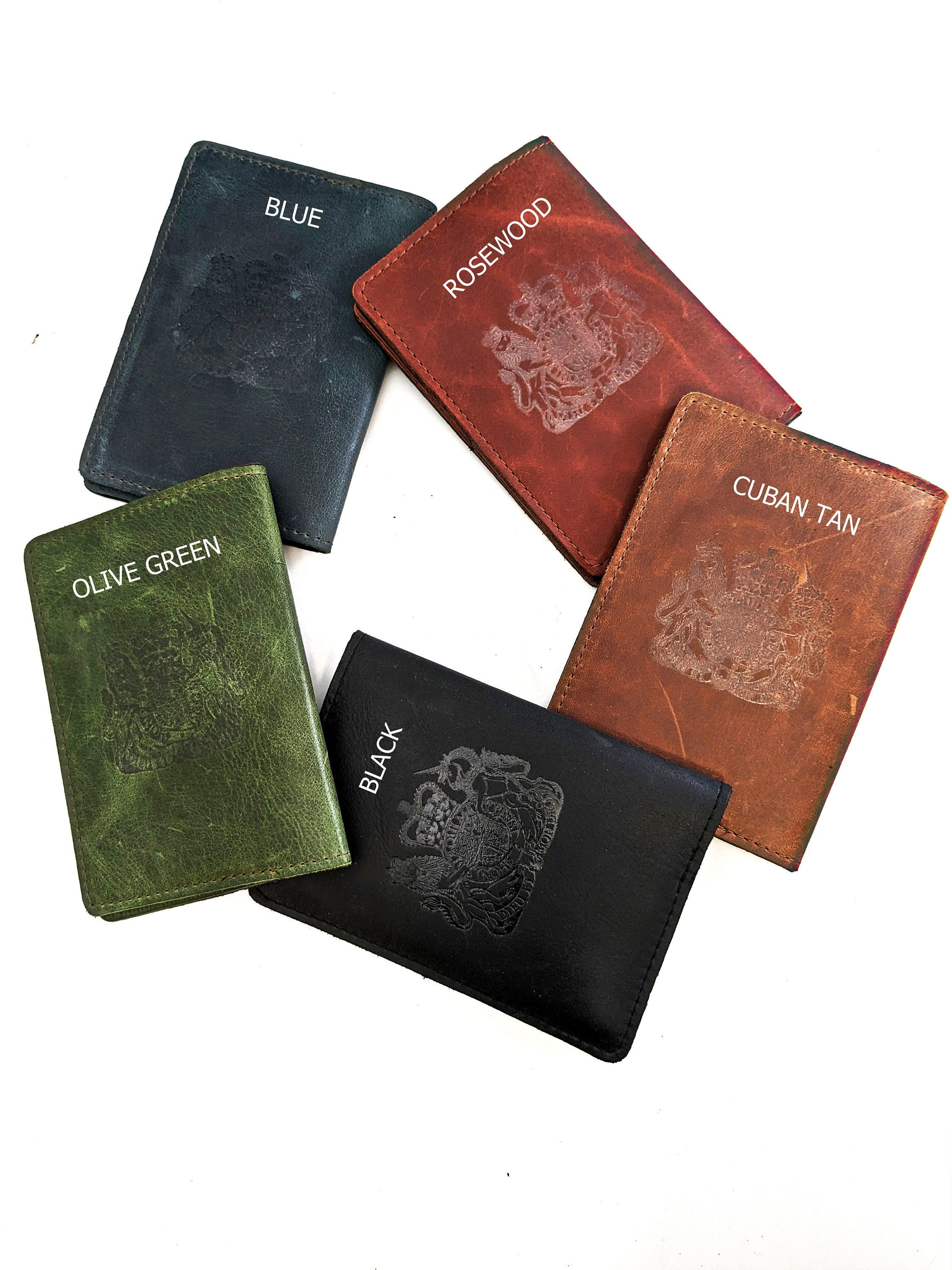 100% Genuine leather Passport Wallet with card slots