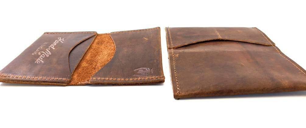 Slim skinny leather wallet